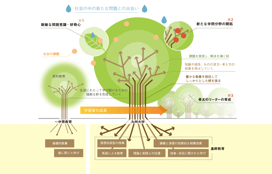 基幹教育による学習者の成長モデル